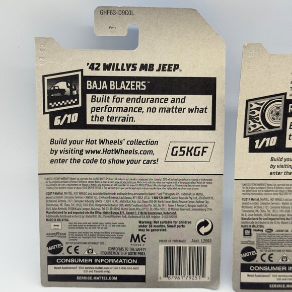 Hot Wheels 2020 Set Of 4: 42 Willys MB Jeep Big-Air Bel-Air Electrac Silhouette - Picture 7 of 10